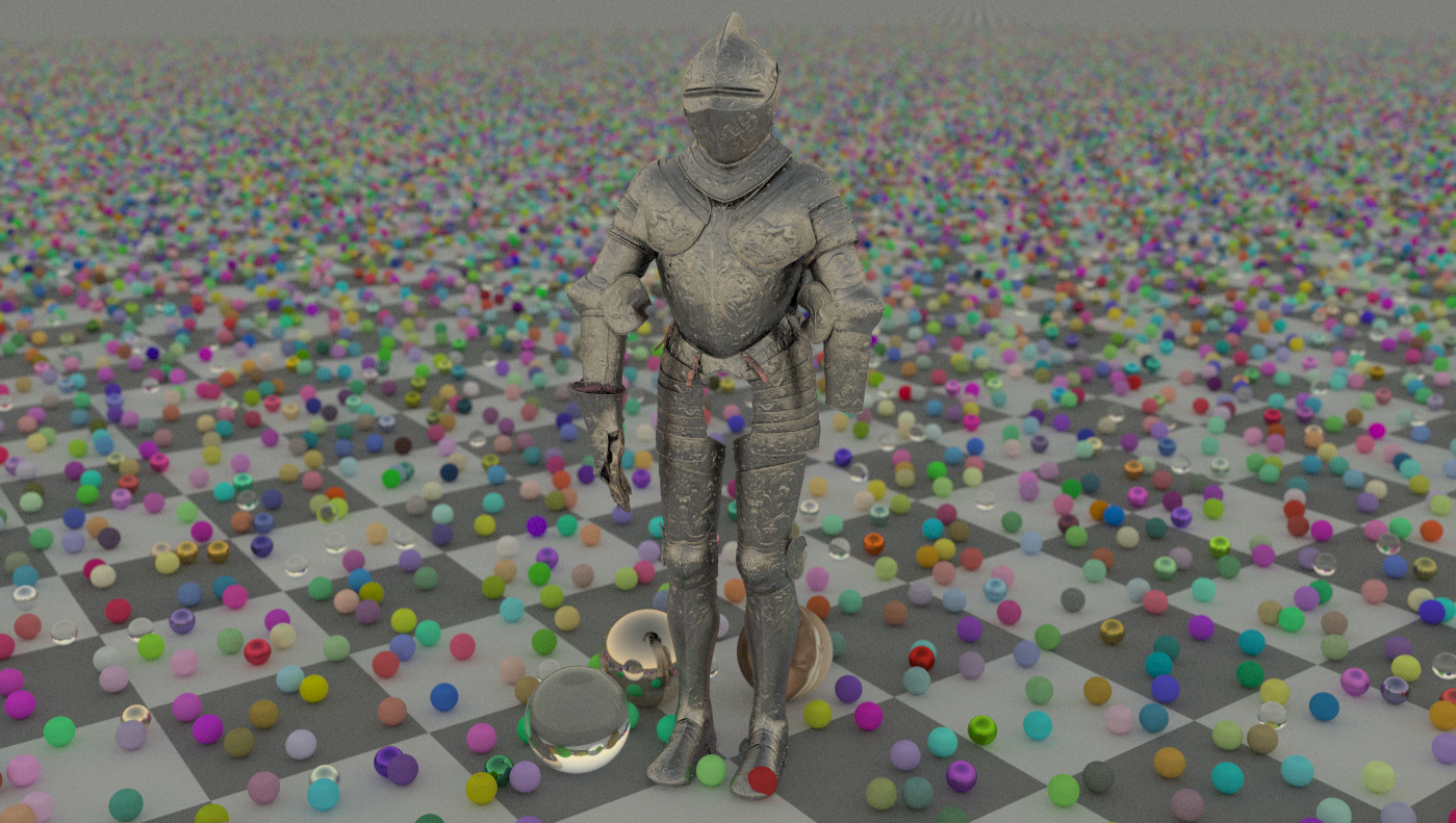 Ray traced spheres illustration